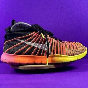 Nike Men's Pink/Orange Free Train Force Flyknit Athletic Running Sneakers Size 7